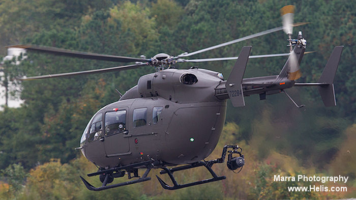 Helicopter Eurocopter UH-72A Lakota Serial 9563 Register 13-72284 N571AE used by US Army Aviation Army ,American Eurocopter (Eurocopter USA). Built 2013. Aircraft history and location