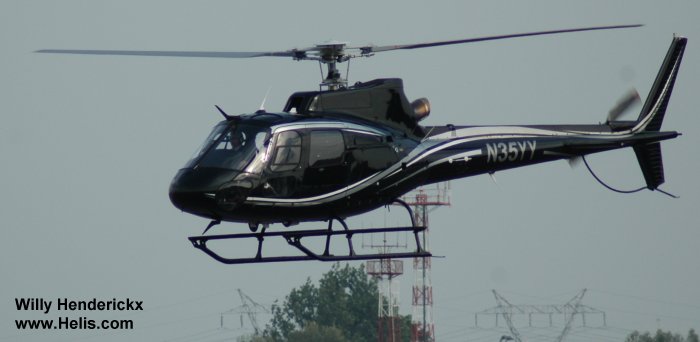 Helicopter Eurocopter AS350B2 Ecureuil Serial 4673 Register N35YY. Aircraft history and location