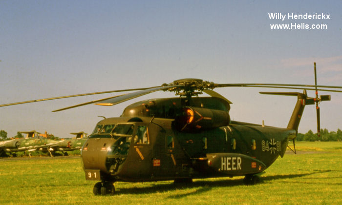 Helicopter VFW CH-53G Serial V65-089 Register 84+91 used by Heeresflieger (German Army Aviation). Aircraft history and location