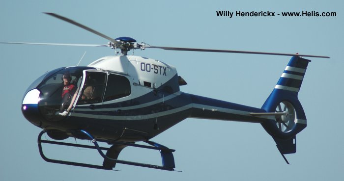 Helicopter Eurocopter EC120B Serial 1386 Register OO-STX. Aircraft history and location
