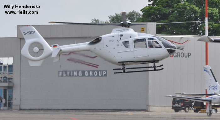 Helicopter Eurocopter EC135T1 Serial 0035 Register D-HEOY I-HEMS used by Heliventure FTO / HelicopterFlights ,SHS heli 3 ,Helicopter Travel Munich HTM ,DRF Luftrettung DRF Christoph 60 (DRF) ,International Flug-Ambulanz Christoph 61 (IFA) ,Christoph Leipzig (IFA). Built 1997. Aircraft history and location