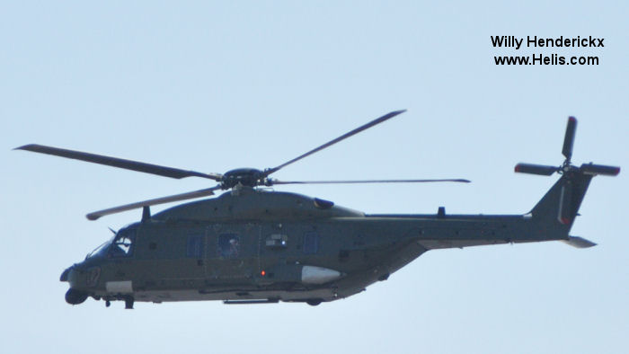 Helicopter NH Industries NH90 TTH Serial 1257 Register F-ZWBE RN05 used by Eurocopter France Force Aérienne Belge (Belgian Air Force). Built 2012. Aircraft history
