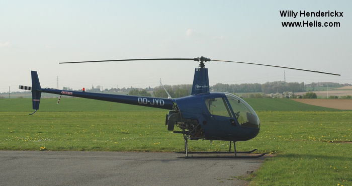 Helicopter Robinson R22 Beta II Serial 3976 Register OO-JYD used by Best in Sky (best in sky). Built 2005. Aircraft history and location