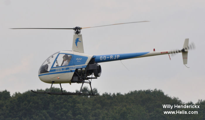 Helicopter Robinson R22 Beta Serial 1867 Register OO-RJP N4063C. Aircraft history and location