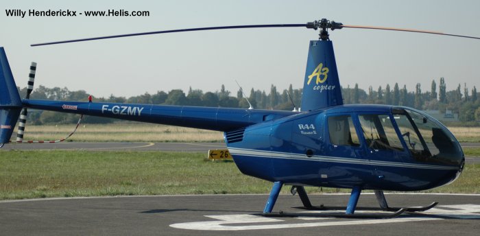 Helicopter Robinson R44 Raven II Serial 11484 Register F-GZMY. Aircraft history and location
