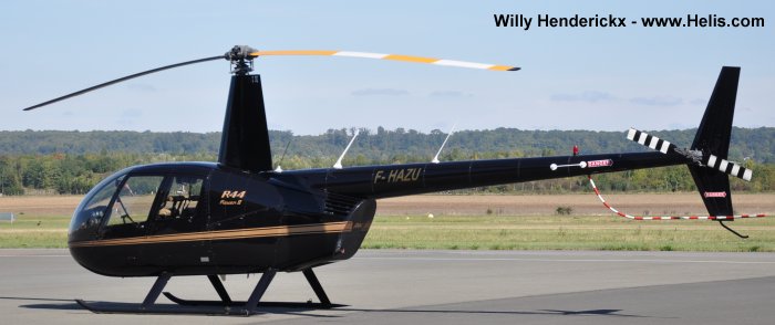 Helicopter Robinson R44 Raven II Serial 11557 Register F-HAZU. Aircraft history and location