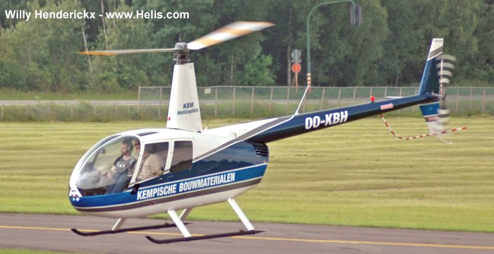 Helicopter Robinson R44 Raven Serial 1128 Register OO-KBH used by KBM Helicopters. Aircraft history and location