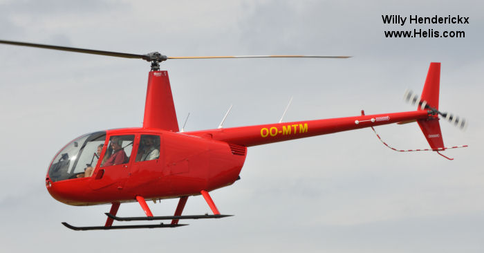 Helicopter Robinson R44 Raven II Serial 11420 Register OO-MTM. Aircraft history and location