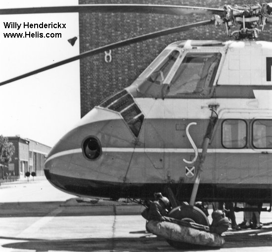 Helicopter Sikorsky S-58C Serial 58-395 Register B13 OO-SHM used by Force Aérienne Belge (Belgian Air Force) ,Elipadana ,SABENA (Societe Anonyme Belge d Exploitation de la Navigation Aerienne). Built 1956. Aircraft history and location