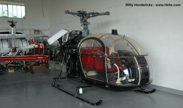 Helicopter Aerospatiale SE3130  Alouette II Serial 1379 Register A05 used by Aviation Légère de la Force Terrestre (Belgian Army Light Aviation). Aircraft history and location