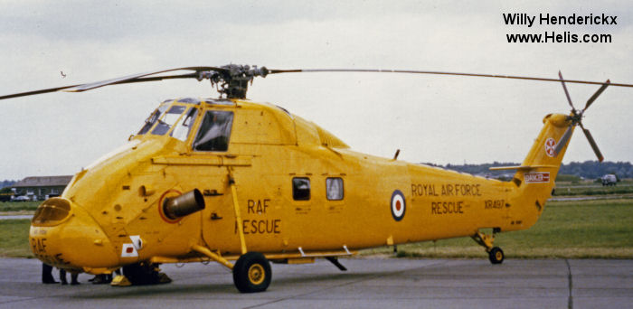 Helicopter Westland Wessex HC.2 Serial wa122 Register 076 XR497 used by Fuerza Aerea Uruguaya FAU (Uruguayan Air Force) ,Royal Air Force RAF. Built 1963. Aircraft history and location