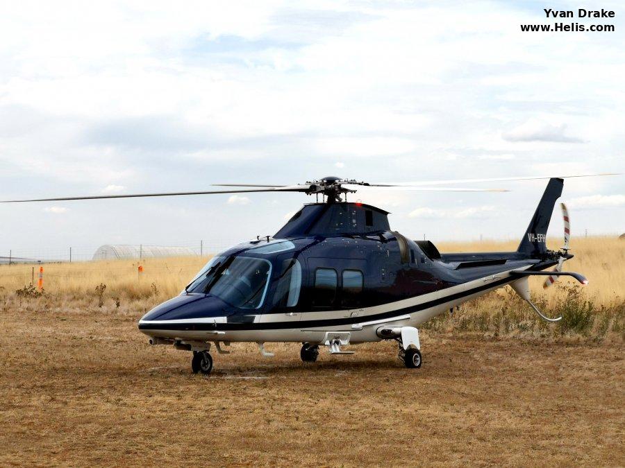 Helicopter AgustaWestland AW109SP GrandNew Serial 22384 Register VH-EFH I-EASU. Built 2018. Aircraft history and location