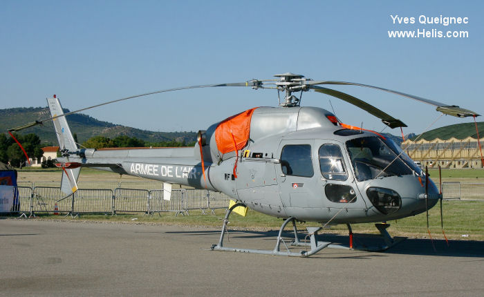 Helicopter Eurocopter AS555AN Fennec 2 Serial 5523 Register 5523 used by Armée de l'Air (French Air Force). Aircraft history and location