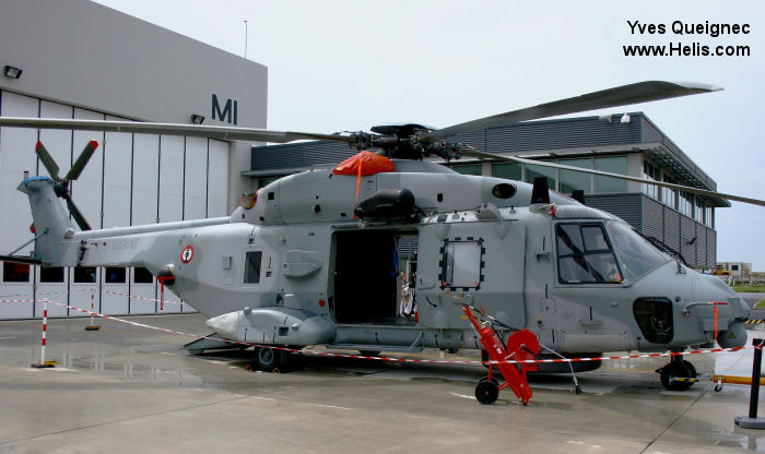 Helicopter NH Industries NH90 NFH Serial 1075 Register  used by Aéronautique Navale (French Navy). Built 2010. Aircraft history and location