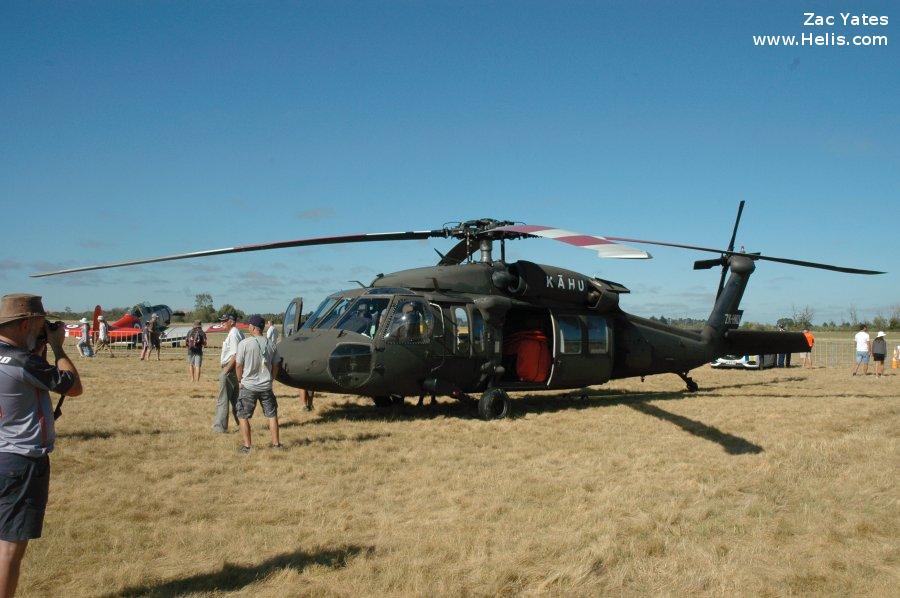 Helicopter Sikorsky UH-60A Black Hawk Serial 70-1132 Register ZK-HKU N160PA 86-24572 used by Kahu NZ ,US Army Aviation Army. Built 1986. Aircraft history and location