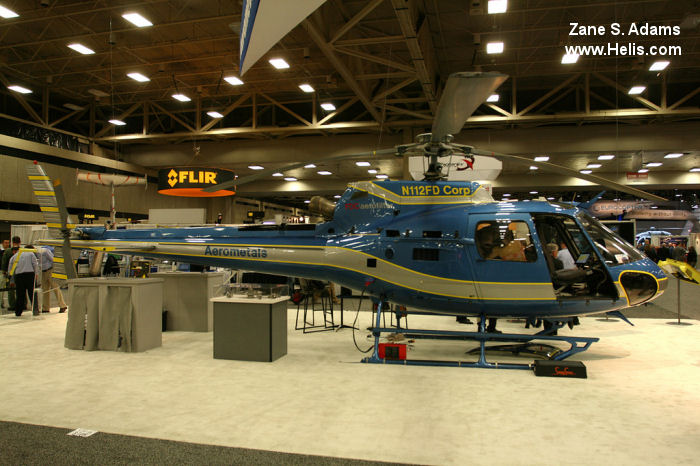 Helicopter Eurocopter AS350B2 Ecureuil Serial 3678 Register N112FD N122FD N967SD used by Aerometals. Built 2003. Aircraft history and location
