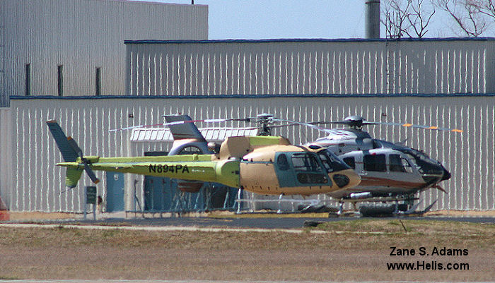 Helicopter Eurocopter AS350B2 Ecureuil Serial 4654 Register N668PD N894PA used by LAPD (Los Angeles Police Department) ,Papillon Grand Canyon ,American Eurocopter (Eurocopter USA). Built 2009. Aircraft history and location