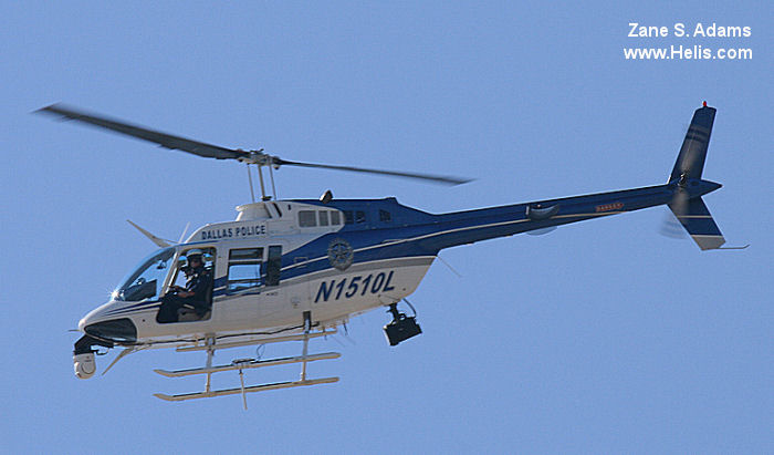 Helicopter Bell 206B-3 Jet Ranger Serial 4613 Register N1510L N3284X used by DPD (Dallas Police Department) ,Bell Helicopter. Aircraft history and location