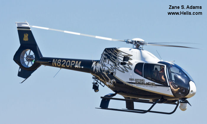 Helicopter Airbus H120 Serial 1686 Register N820PM used by State of Texas ,Airbus Helicopters Inc (Airbus Helicopters USA). Built 2014. Aircraft history and location
