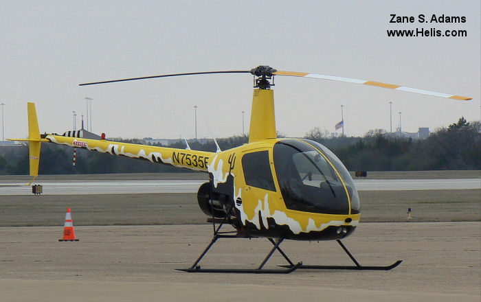 Helicopter Robinson R22 Beta II Serial 4039 Register N7535E. Built 2006. Aircraft history and location