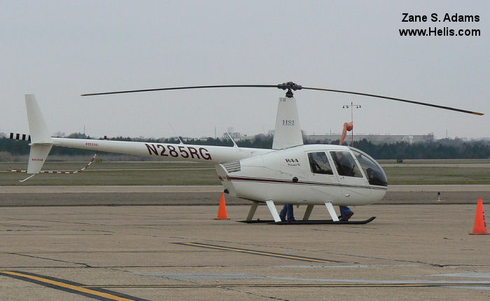Helicopter Robinson R44 II Serial 11323 Register N285RG. Built 2006. Aircraft history and location