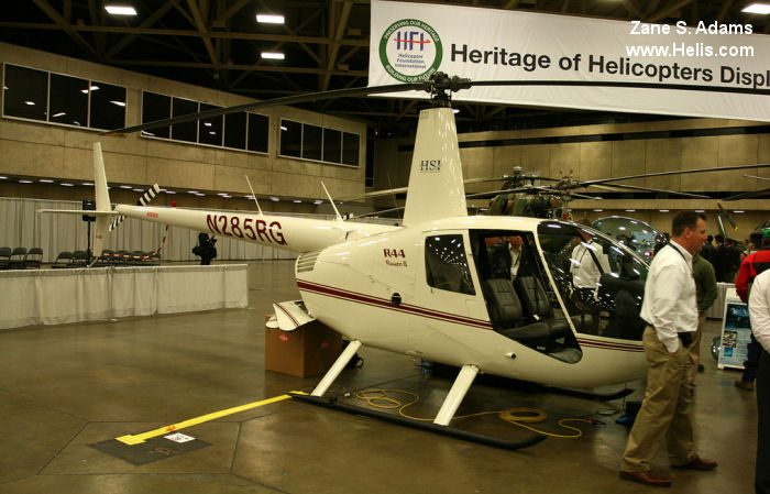 Helicopter Robinson R44 II Serial 11323 Register N285RG. Built 2006. Aircraft history and location